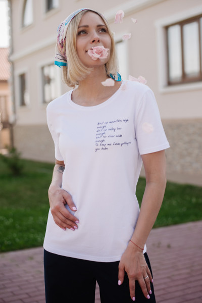 Купить Футболка Ф 279/2 (белый(надпись)) на Неженке